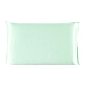 19 Momme Silk Pillowcase for Travel Size Pillow, Light Green, 14"x20"